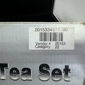 未使用 保管品 Silver Plated Tea Set ティーポット シュガーポット ミルクポット トレイ 洋食器 セットの画像10