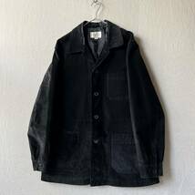 90s Japan vintage ピッグ レザー ジャケット / XL ブラック 革 カバーオール ワーク ビンテージ O4-02016-1649_画像1