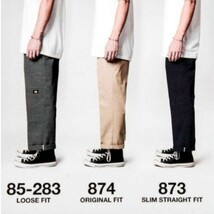 新品未使用 ディッキーズ USモデル ダブルニー ワークパンツ ブラック ルーズフィット チノパン Dickies 85283 BK W30×L32_画像10