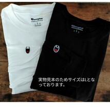 新品未使用 チャンピオン 5.2oz 無地 ロンT 白黒 2枚セット Mサイズ 長袖Tシャツ Champion cc8c ホワイト ブラック_画像9