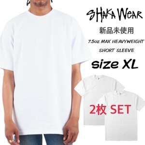 新品未使用 シャカウェア 7.5oz マックスヘビーウェイト 無地 半袖 Tシャツ ホワイト 白 XLサイズ 2枚セット 7.5OZ MAX HEAVYWEIGHT S/S