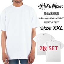 新品未使用 シャカウェア 7.5oz マックスヘビーウェイト 無地 半袖 Tシャツ ホワイト 白 2XLサイズ 2枚セット 7.5OZ MAX HEAVYWEIGHT S/S_画像1