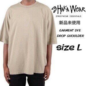 新品未使用 シャカウェア ガーメントダイ ドロップショルダー Tシャツ Lサイズ オートミール WEAR GARMENT DYE DROP SHOULDER