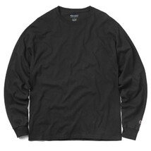 新品未使用 champion 無地 リブ付 ロンT 5.2oz ブラック Mサイズ チャンピオン 長袖Tシャツ US流通モデル CC8C 黒_画像8