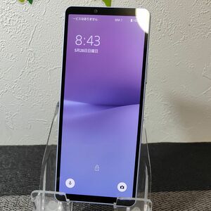 【美品】Xperia 10 V SOG11 au SIMロック解除 SIMフリー パープル