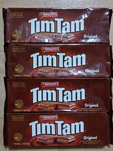 訳あり!【TimTam】ティムタムオリジナル×4★Original★チョコレート★ビスケット★おやつ★チョコレートクリーム★ポスト投函★2024.01.18