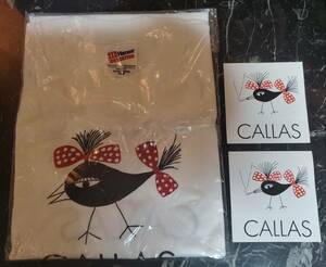 ★新品 ムッシュかまやつ CALLAS「Monsieur et Dames」宣伝用Tシャツ及びステッカー2枚