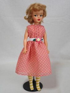 Doll Dressingハンドメイド タミーちゃんサイズお洋服セット人形/アウトフィット/衣装/水玉ワンピース/ドレス/靴下/ドール服/ベルト/tammy