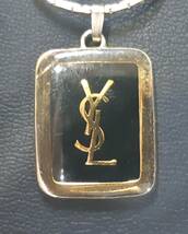 Yves Saint Laurent　イブサンローラン ゴールドチェーン ロゴネックレス 6066_画像2