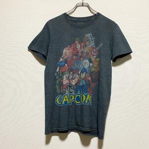 アメリカ古着　CAPCOM カプコン　ロックマン　ストリートファイター　半袖　Tシャツ J3