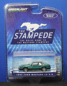 1/64 グリーンライト 1992 フォード・マスタング Ford Mustang LX 5.0 - Deep Emerald Green ●