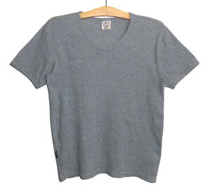 ☆美品 AVIREX アヴィレックス DAILY V NECK S S T-SHIRTS Vネック ストレッチ 半袖 リブTシャツ Mサイズ グレー アビレックス