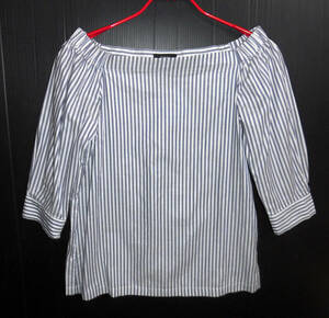 β regular price 2.9 ten thousand THEORY theory 6308259 stripe pull over shirt S