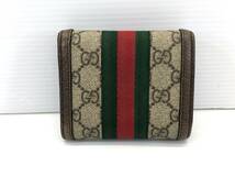 □GUCCI グッチ GGスプリーム　オフィディア　三つ折り財布　523174□_画像2