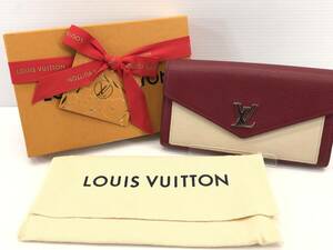 ■ ルイヴィトン ポルトフォイユ マイロックミー M63810 フラップ 長財布 ワインレッド ベージュ グレー LOUIS VUITTON ■