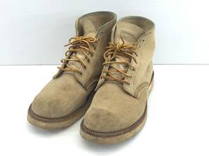 ● RED WING レッドウィング 8167 スエード 6インチ クラシックラウンド US9 E 約27.0cm 2008 プレーントゥ ワーク ブーツ ●