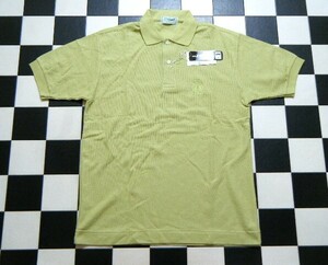 クロコダイル 半袖 ポロシャツ M 黄緑 れ4536