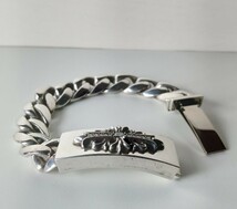 クロムハーツ Chrome Hearts フローラルIDクラシックリンク サイズ:11LINK PAVEダイヤ/シルバーブレスレット 中古　美品_画像7