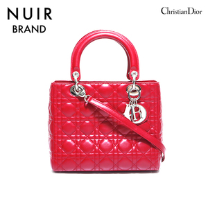 [ first arrival 50 name limitation coupon distribution middle!!] Christian Dior Christian Dior handbag reti Dior 2way leather red 