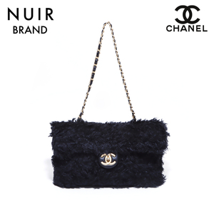 【先着50名限定クーポン配布中!!】 シャネル CHANEL ショルダーバッグ ターンロック ファー ブラック