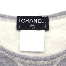 【先着50名限定クーポン配布中!!】 シャネル CHANEL 長袖Ｔシャツ ココマーク サイズ38 2011年 カシミヤ グレー_画像9