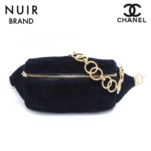[ first arrival 50 name limitation coupon . distribution middle!!] Chanel CHANEL body bag matelasse here Mark chain velour black 