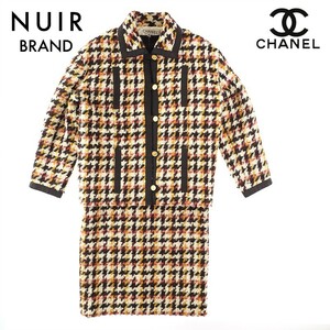 [ first arrival 50 name limitation coupon . distribution middle!!] Chanel CHANEL suit here button thousand bird pattern tweed multicolor 