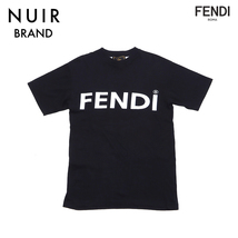 【先着50名限定!クーポン緊急配布中】 フェンディ FENDI 半袖Ｔシャツ ロゴ SIZE 36 ブラック_画像1