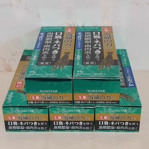 サンスター　薬用塩ハミガキ　生薬　当帰の力　すっきりハーブタイプ　5箱(本)