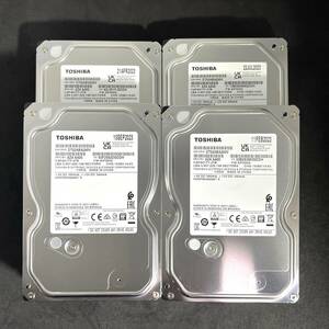 【送料無料】 4個セット ★ 2TB ★　DT02ABA200V　/　TOSHIBA【使用時間：104ｈ＆244ｈ＆245ｈ＆440ｈ】2023年 稼働少 AVコマンド対応