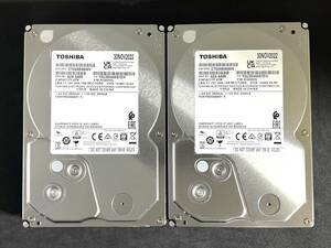 【送料無料】 　2個セット　★ 6TB ★　TOSHIBA　/　DT02ABA600V　【使用時間：24 ｈ＆24 ｈ】2022年製　新品同様 3.5インチ内蔵HDD SATA