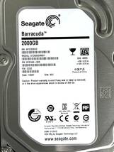 【送料無料】 ★ 2TB ★　ST2000DM001　/　Seagate　【 使用時間：982 ｈ 】稼働少 3.5インチ内蔵HDD SATA　ST2000DM001-9YN164　FW:CC82_画像3