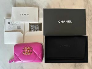 CHANEL コインケース　ミニウォレット　ミニ財布 シャネル ラムスキン ピンク