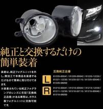 トヨタ フォグランプ ユニット プリウス ZVW30系 前期/後期 H8/H11/H16 レンズ 耐熱 HID/LED 純正交換タイプ 互換品 マークX エスティマ _画像4