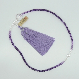 全国送料無料！曹洞宗用数珠◆女性向き 紫水晶（アメジスト）8寸 グラデーション仕立◆銀輪入