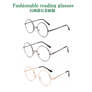 おしゃれ 老眼鏡 2.0 丸メガネ ブラック リーディンググラス シニアグラスの画像3