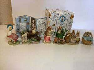 THE WORLD OF PETER RABBIT BEATRIX PORTTER'S MINITURE FIGURINE 6PCS SET　世界のピーターラビットのミニチュアフィギュリン 6点セット