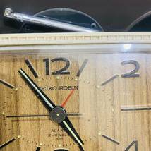 レトロ 置時計 アンティーク 昭和レトロ 大量 まとめて SEIKO 置き時計 目覚まし時計 木製 ビンテージ ヴィンテージ 古時計 _画像9