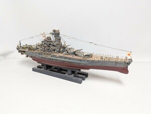 ■ 完成品 メーカー不明 全長75cm 木製 戦艦大和 ■