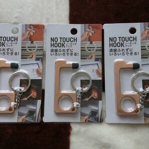 3個セット ノータッチフック グリーンオーナメント ドアオープナー ドアノブ つり革 エレベーター 券売機 ATM タッチパネル