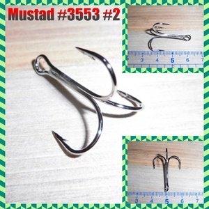 ★マスタッド#3553#2(35本)★トリプルフック★Mustad★🍒🍒検)ヘドン、クリークチャブ★修理＆ハンドメイドルアー製作