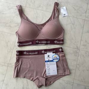  new goods Le Coq sports bra shorts set pink M
