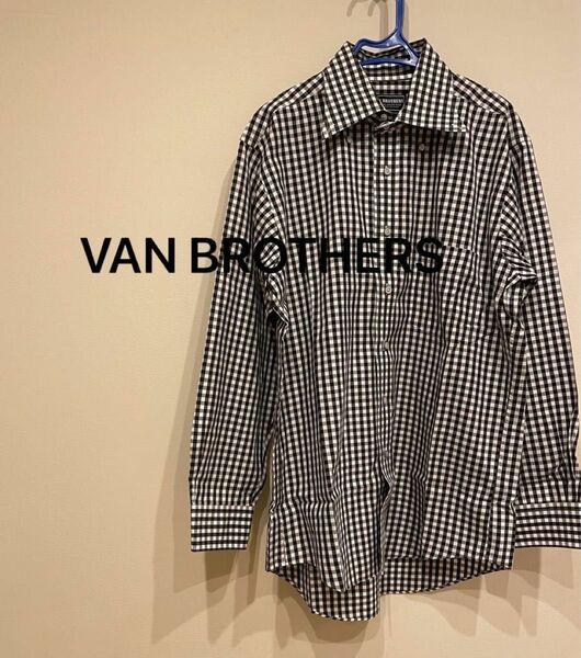チェック　シャツ　Van brothers トップス　メンズ　チェックシャツ　カジュアルシャツ　ビジネス