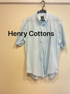 Henry Cottons ボタンダウン シャツ 半袖シャツ 半袖 ストライプ