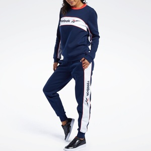  Reebok lady's Classics linear free strainer & pants M size regular price 13178 jpy navy navy blue reverse side nappy sweat top and bottom set 