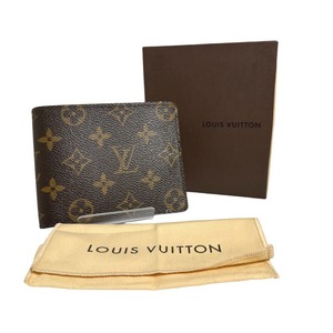 ルイヴィトン 二つ折り財布 M60026 ポルトフォイユ・フロリン モノグラム 二つ折り財布 LOUIS VUITTON ブラウン ユニセックス 中古