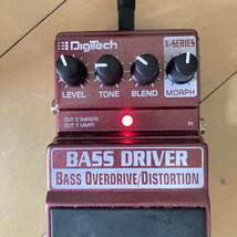 ベース エフェクター Digitech BASSDRIVER ベースドライバー　オーバードライブ ディストーション 通電確認済み 電源アダプター付き_画像9