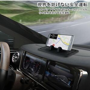 スマホホルダー 車 スマホスタンド シリコン製スマホ車載ホルダー GPS用クリップホルダー 脱着簡単 全車種対応 滑り止め スマホスタンド の画像2