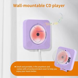 紫のBluetooth CDプレーヤー5.0、家庭用装飾充電音楽プレーヤー、携帯型かわいい音楽プレーヤー、リモコンの画像6