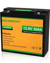 ECO-WORTHY リチウムイオンバッテリー 12V 30AH 284Wh バッテリー リン酸鉄 リチウム電池 lifepo4 ディープサイクル _画像1